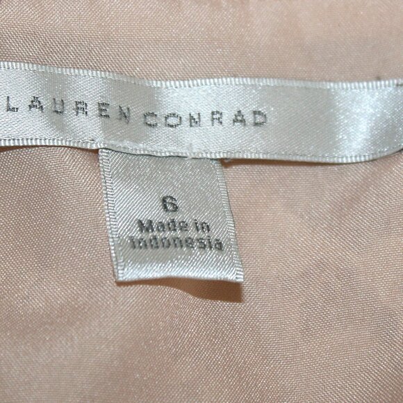 LC LAUREN CONRAD Dress Lace Sleeveless Floral Cream Overlay Bridal Rehearsal 6 - Picture 6 of 12